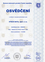 Steco Data spol. s r.o. - evidence prvnickch osob u Komory daovch poradc R